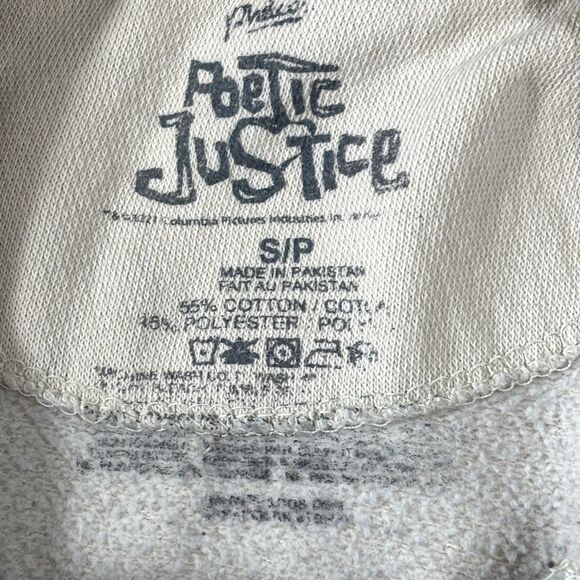 Thrashed Tupac Shakur Beige Hoodie Sweatshirt Poetic Justice Distressed - Picture 11 of 11